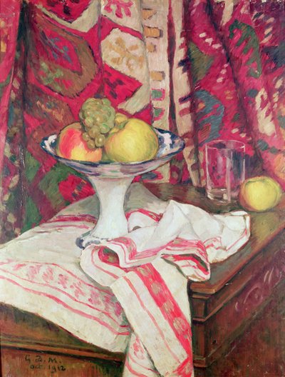 Stilleven met schaal fruit, 1912 door George Daniel de Monfreid